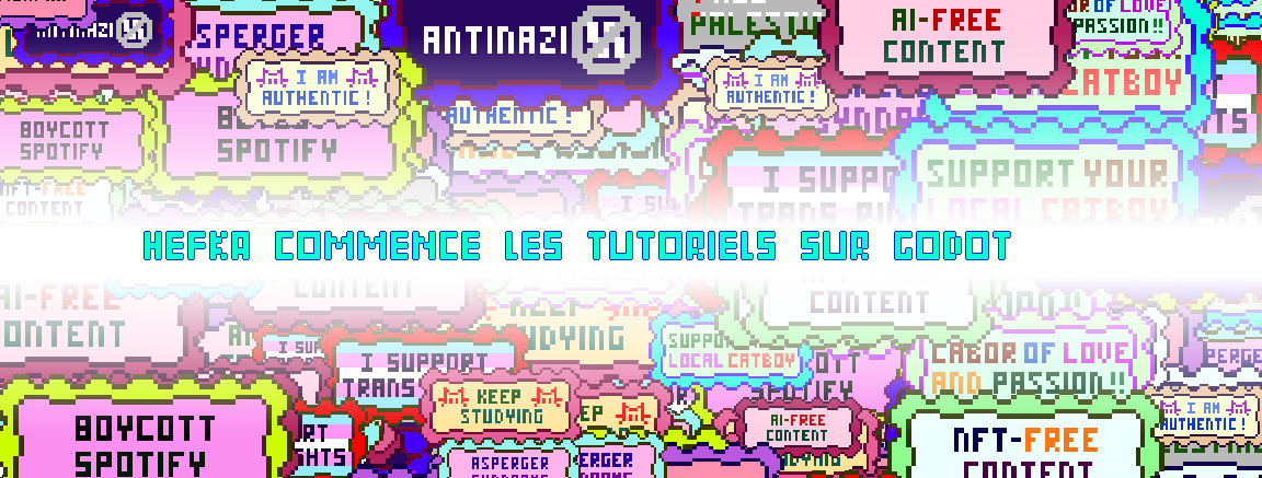 Hefka commence les tutoriels sur Godot